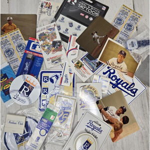 Kansas City Royal Baseball Lot Souvenir Pin Patch Card Promo World Series '80-90